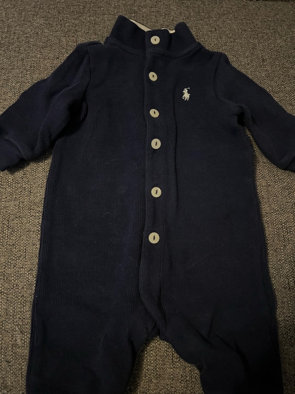 Ralph Lauren Baby Boy Sweater Coverall Navy 3 months